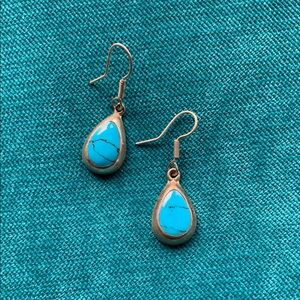 Stamped Silver and Turquoise